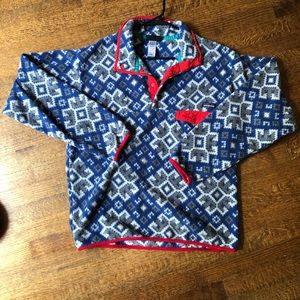 RARE Men’s Patagonia Synchilla Snap T fleece pullover Aurora Channel Blue